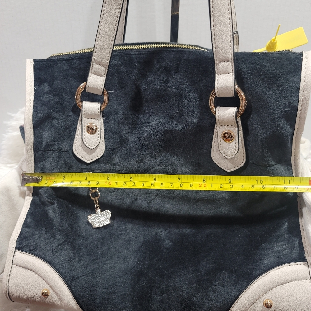 Juicy Couture Dreamy Juicy Tote Liquorice/Crystal Crown New Exclusive - Picture 9 of 12